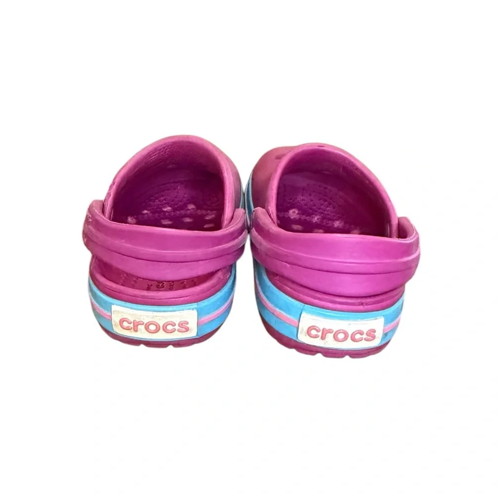 Crocs Crocband Kids Pink and Blue Clogs